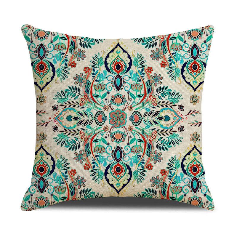 Pattern Printed Pillowcase Bedroom Sofa Cushion Cover Linen Pillowcase Geometric Nordic Style Side Sleeping