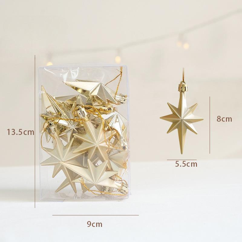 Christmas Nordic style Christmas electroplating gift box pendant Christmas tree star decoration pine cone box pendant