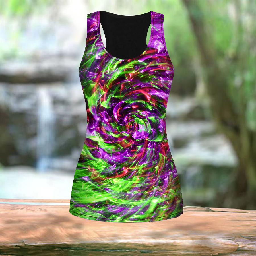 3D Crystal Windmill Print Women Workout Yoga Gym Printed Summer Sport Shirts Plus Size Vests