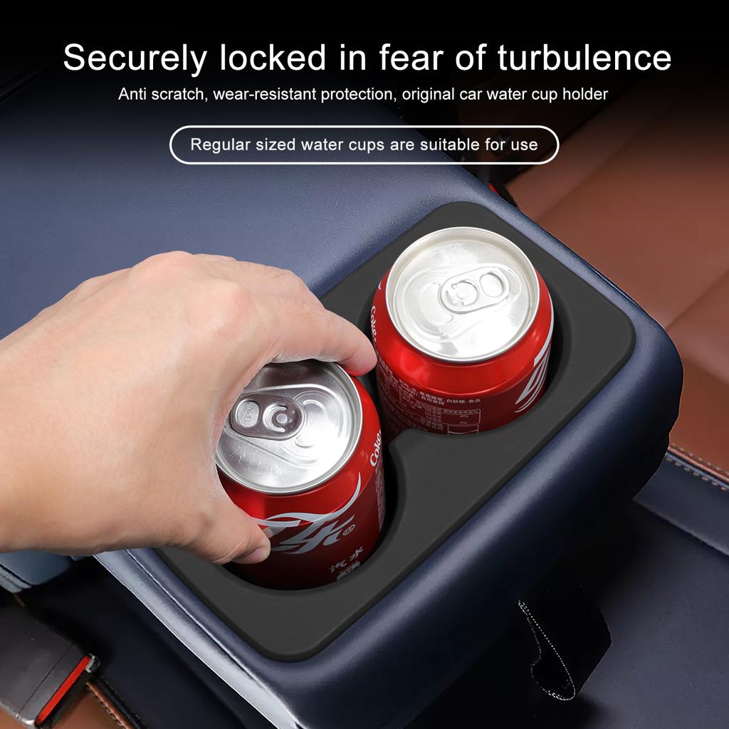 For Ford Maverick 2025-2025 Second Row Water Cup Holder Storage Box Slilcone Shock-Absorbing Tray Tidying Car Accessories