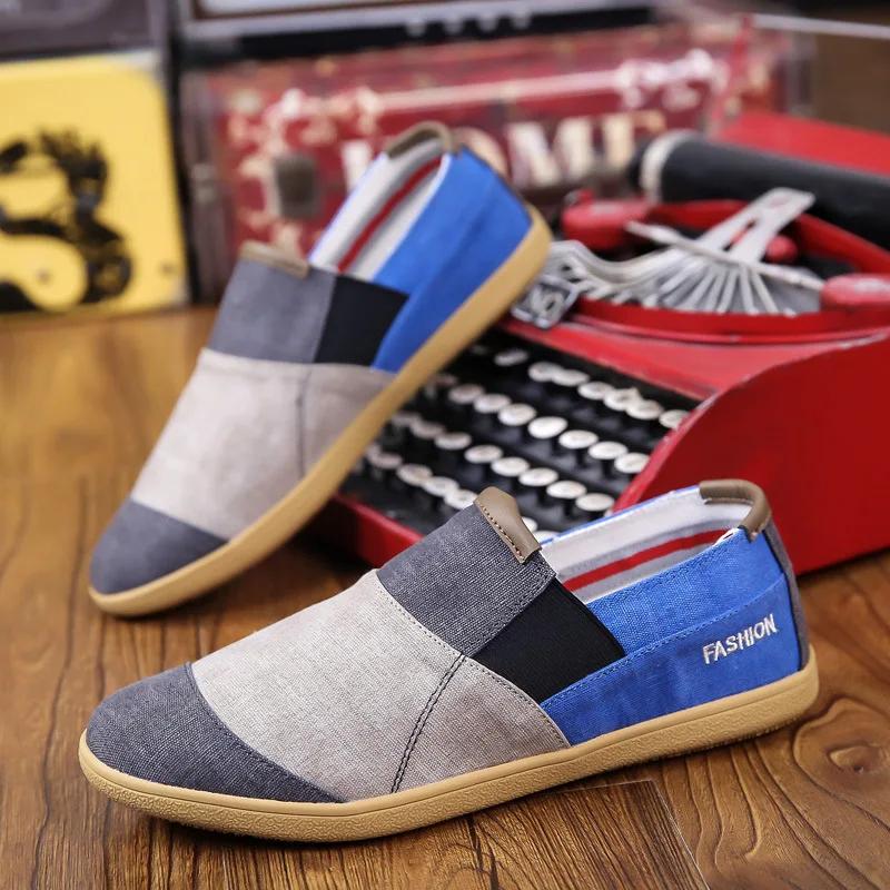 Fisherman's Shoes Fashion Flat Canvas Sneakers Slip On Men's Espadrilles Walking Casual Shoes For Men Loafers Summer2025