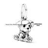 S925 White Copper Puppy Cartoon Pendant & Snowflake Airplane Charms for DIY Bracelet Accessories