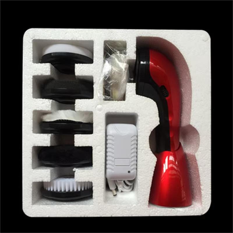 Portable Handheld Automatic Electric Shoe Brush Shine Polisher Battery Charging 2 Ways Power Supply Electric Shoe Polisher красный