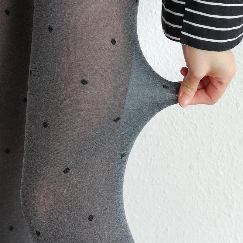 

Stylish Elegant Grey Polka Dot Summer Pantyhose Thin Elastic Anti-Hook Silk Stockings Lolita Tie Sexy Slim Fit Tights