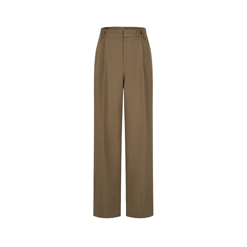 Jiuzi Anna Kou Chinese Style Commuting Loose Straight Leg Pants
