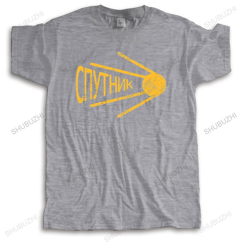 New Arrived Mens t shirt Male Black Tshirt cnythnk  Sputnik  Soviet Union USSR Russian Space ProgramAC Male cool Short Sleeve