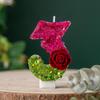 Handmade Rose Flower Digital Birthday Candles for Cross-Border Cake and Party Decoration
