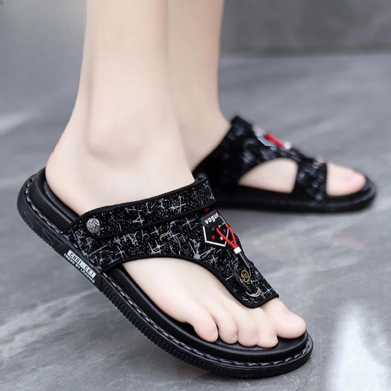 Slippers for Men Beach Slip-resistant Outdoor Sandals Man High Quality Fashion 2024 Style Comfortable Shoes Low Price Trend Fun