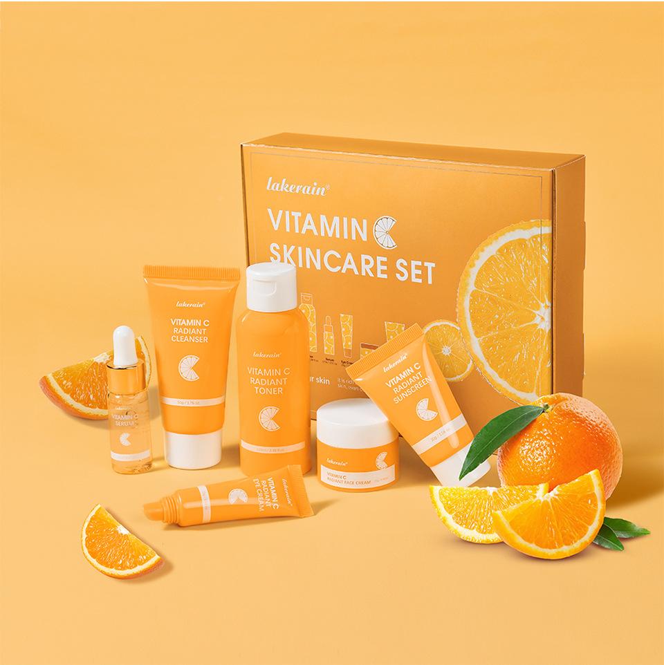 Vitamin C Enriched Skin Care Set - Combat Pigmentation & Fine Lines with Complete Routine Smooth Wrinkles, and Nurture Your Skin