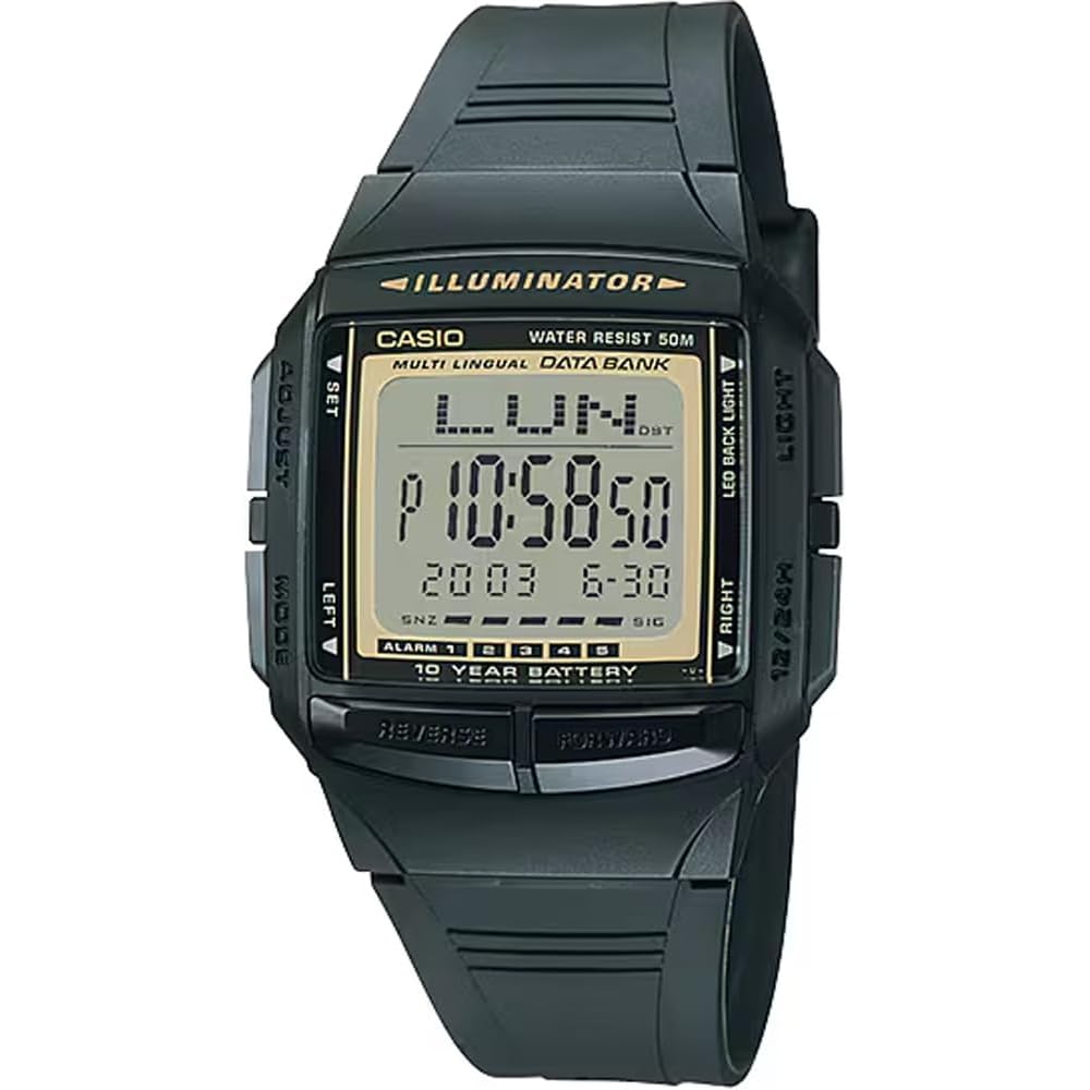 Casio Data Bank Telememo 30 Digital Watch DB-36-9AV Men s Black Overseas Model