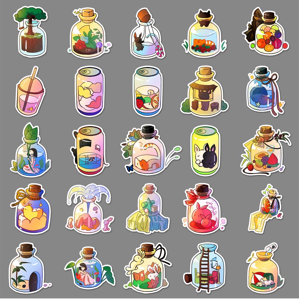 100 Bottles In The World, The Freshman's Account, The Decorative Stationery, Suitcase, Water Cup Sticker