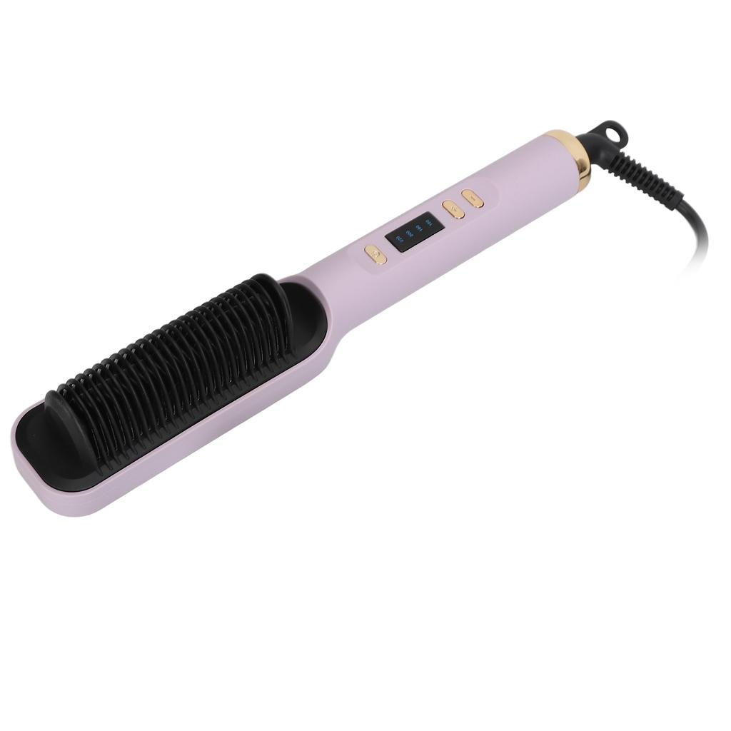 Hair Straightener Brush Fast Heat Less Damage Frizz Temps Women Electric Hot Comb for Home