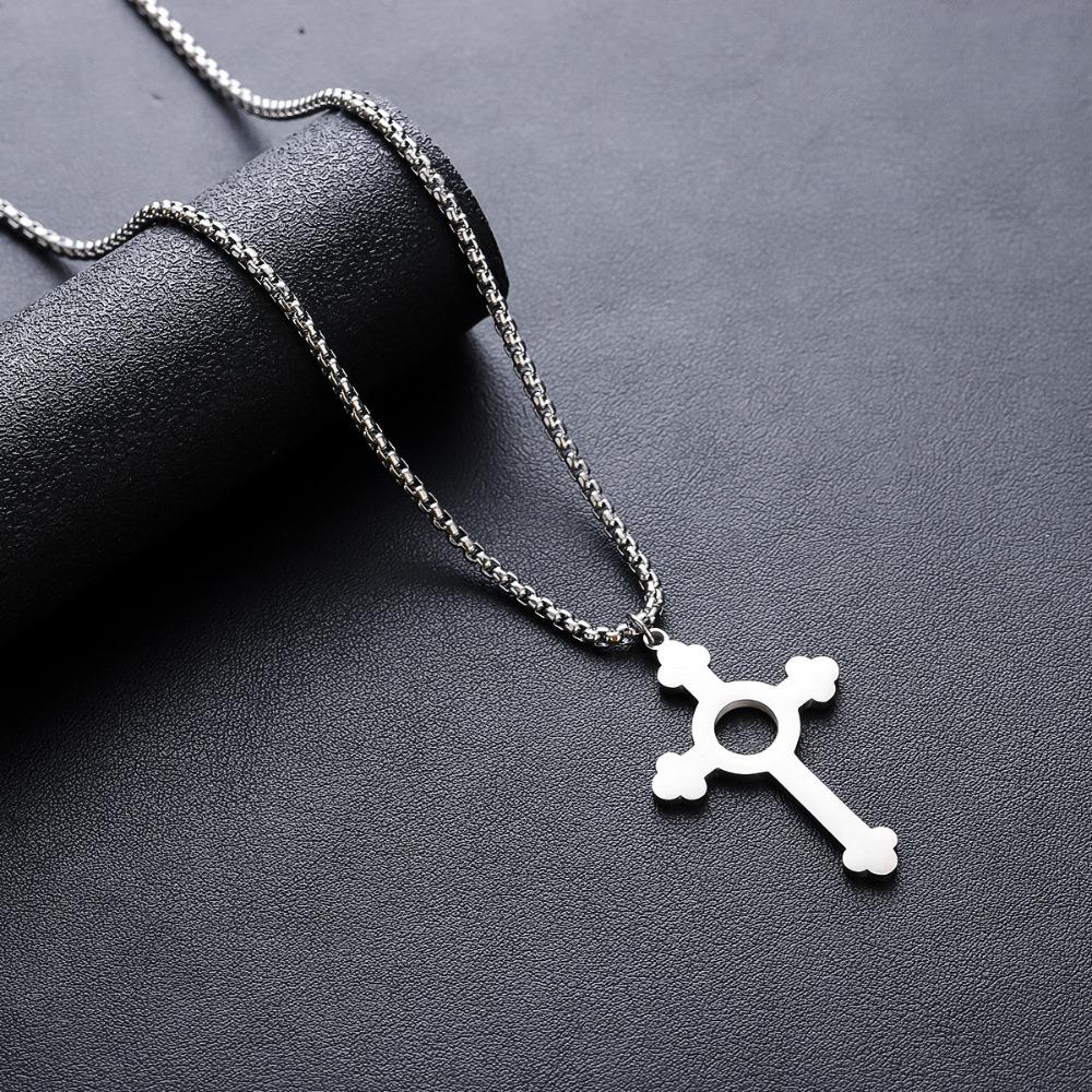 Kreuzkette Herren Titanstahl Nicht Verblassend Hochwertiges Gefühl Vielseitiges Persönlichkeitsdesign Sommer Accessoires Damen Trend Einfacher Schmuck