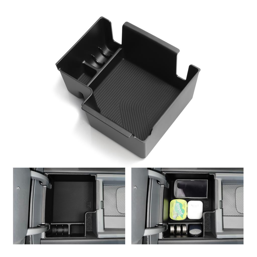 for Kia EV9 2025 2024 Center Console Armrest Storage Box Car Tray Organizers Accessories Tidying Black