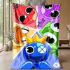 Rainbow Friends Cozy Flannel Blanket, Comfortable Warm Throw Blanket for Bedroom Sofa Home Use