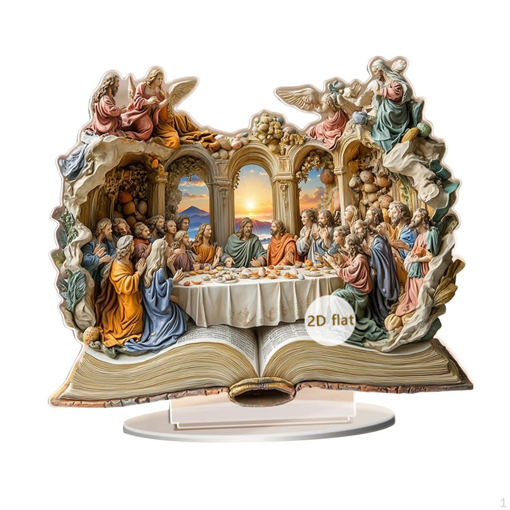 2D Acrylic Sign The Last Supper Ornament Handcraft Creative Accessories Tabletop Decoration Xmas