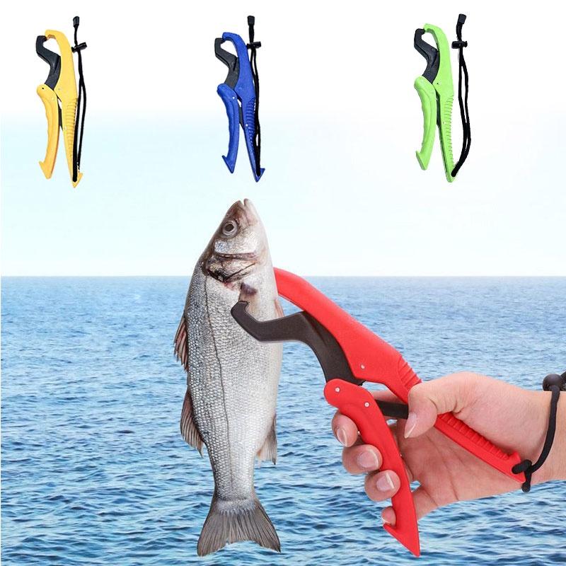 Fish Plastic Grip Fishing Holder Floating Lip Grabber Lanyard Plier Tool Fishing