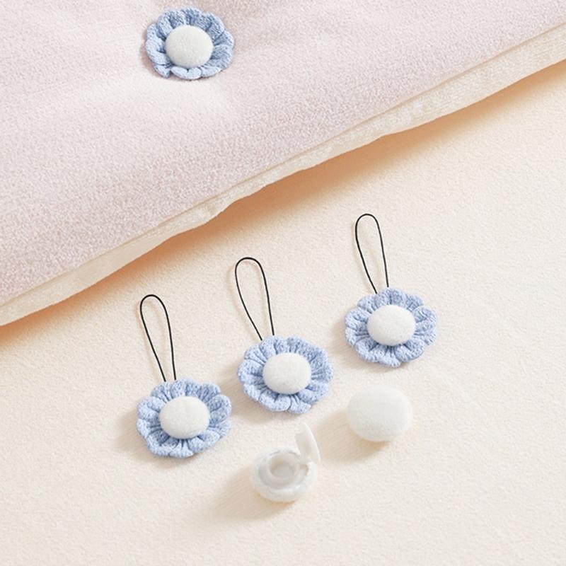 Multipurpose Nonslip Bed Sheet Holders 8Pcs Sunflower Style Soft Clip Safe Fabric Clamps For Home Decors
