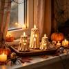 Decorative Figures for Living Room Halloween Ghost Candle Light Ornament, Resin Desktop Sculpture, Figurine Small Figurines Courtyard Decor