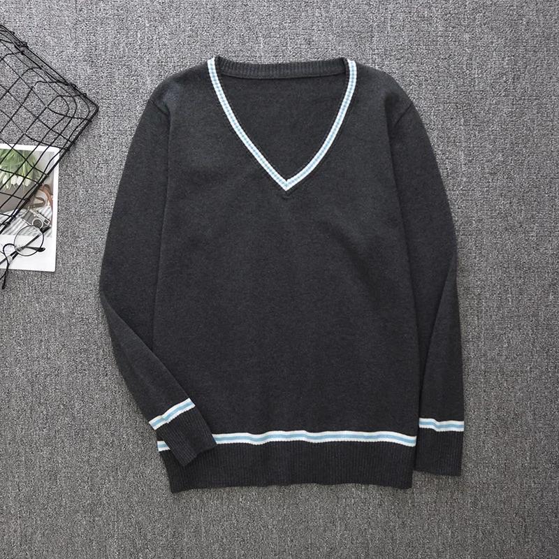 DY20Cosplay Costume Magic School Hufflepuff Ravenclaw Slytherin Wizard V Neck Sweater Uniform Stripe Cotton Sleeveless Knitted V