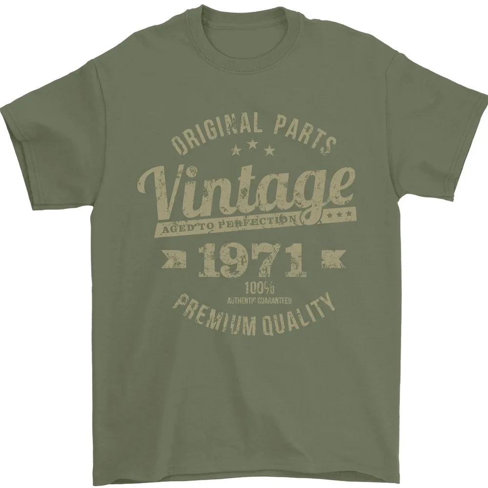 

Vintage Year 53rd Birthday 1971 Mens T-Shirt 100% Cotton tops Unisex Summer Short Sleeve XL