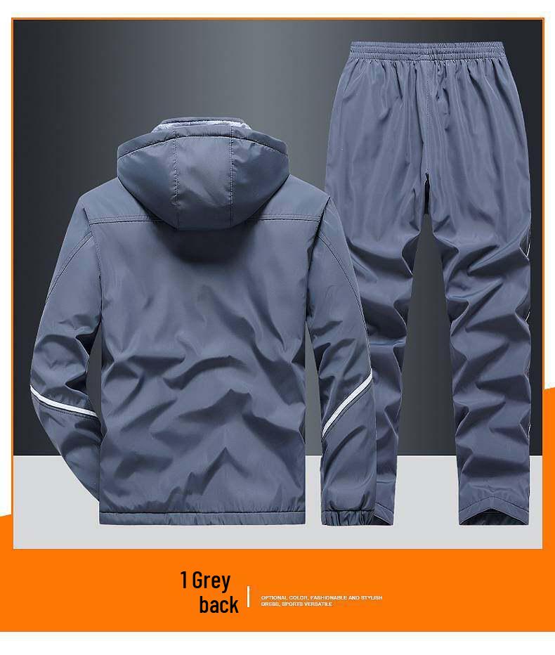 Conjunto de Ropa Deportiva para Hombre con Forro Polar para Otoño/Invierno