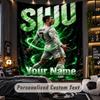 Tapeçaria Cristiano Ronaldo Nome Personalizado Texto Personalizado Pendurado na Parede Tapeçaria Decoração de Parede para Casa