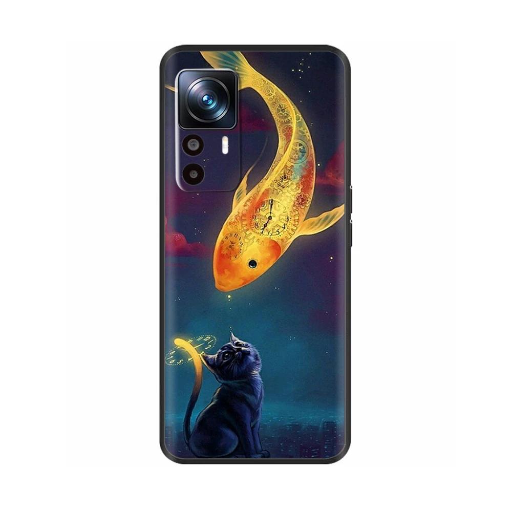 Silicone Matte Durable Back Cover For Xiaomi Mi 12T Pro Cartoon Protection Shell Phone Case For Xiaomi Mi12 12T Pro 12s Fundas