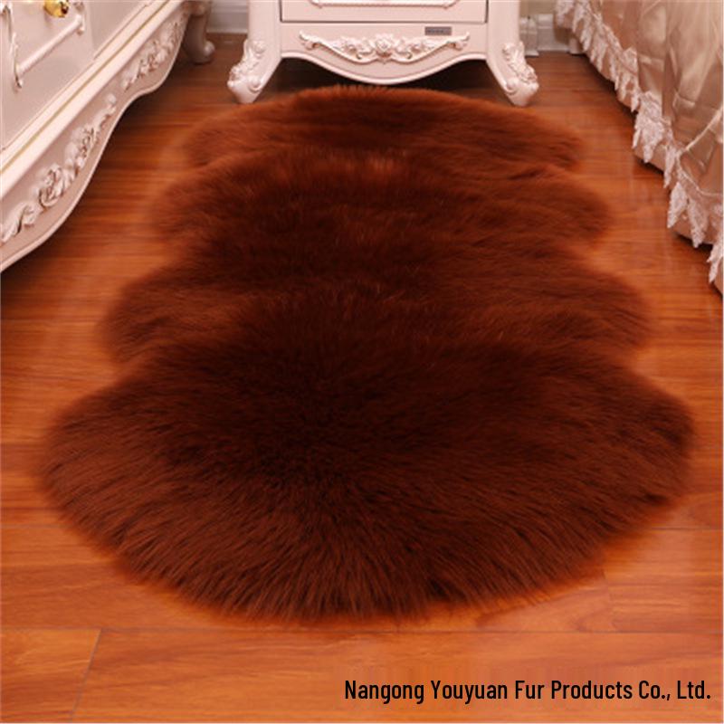 European-Style Faux Wool Plush Rug: Living Room, Sofa, Bay Window, Bedside, Coffee Table, Long-Pile Decor
