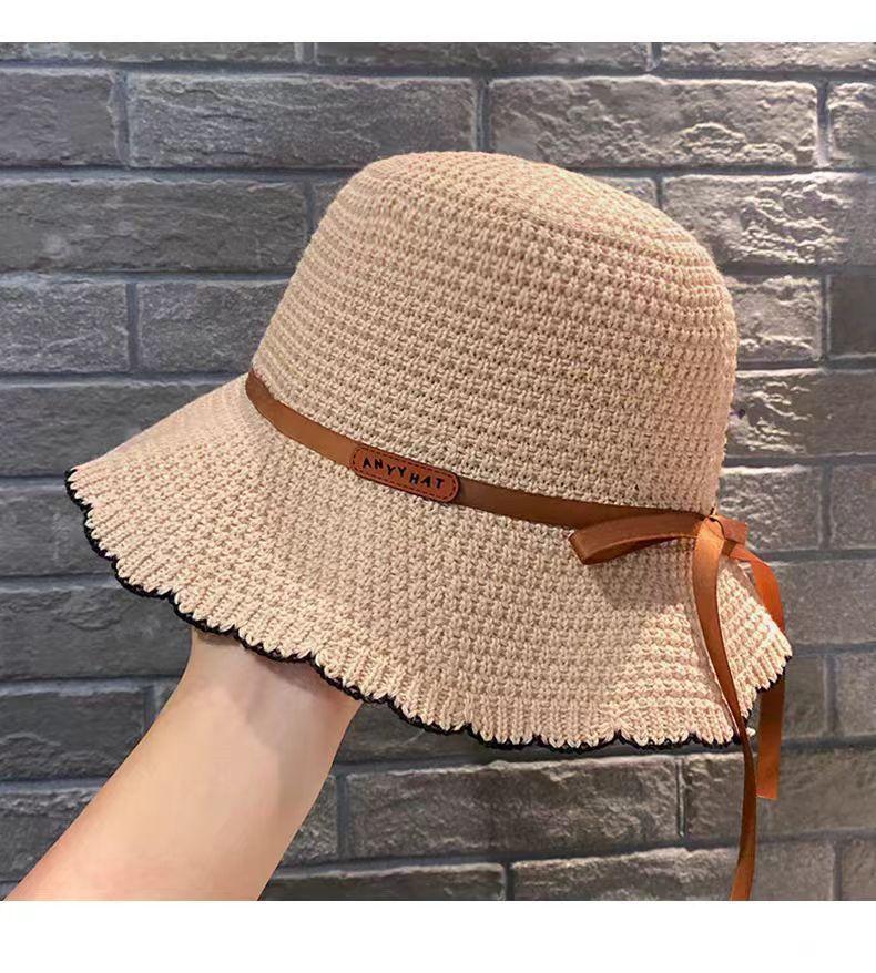 Big Flower Straw Hat Seaside Duck Tongue Hat Big Brim Sun Hat Women's Summer Breathable Face Hat Beach Hat