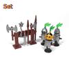 Mittelalterlicher Ritter Soldat Requisiten MOC Bausteine Teile Figur Rüstung Krieg Serie Zusammengebaut Bildungsspielzeug Steine DIY Zubehör
