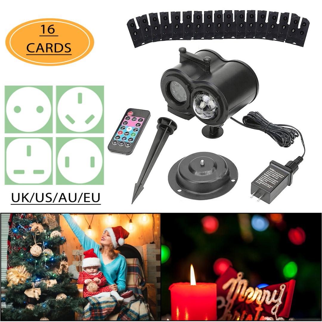 

PDTO 2-в-1 Рождественские прожекторы с океанской волной, светодиодные ландшафтные фонари, садовый декор