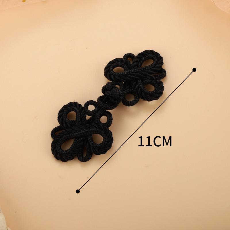 Chinese Style Handmade Woven Gold & Silver Thread Frog Buttons for Qipao Hanfu Tang Suit