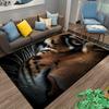 Area Rug Tiger Eye Closeup Realistic Wild Cat Portrait Art Decor for Living Room Bedroom Gift for Men
