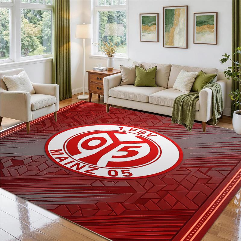 Mainz FC Design Crystal Velvet Rug Soft Decorative Mat for Bedroom Entrance
