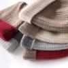 Autumn and Winter New% Cashmere Thickened Soft Waxy Warm Color Matching Knitted Men's and Women's Cashmere Hats Are In Stock