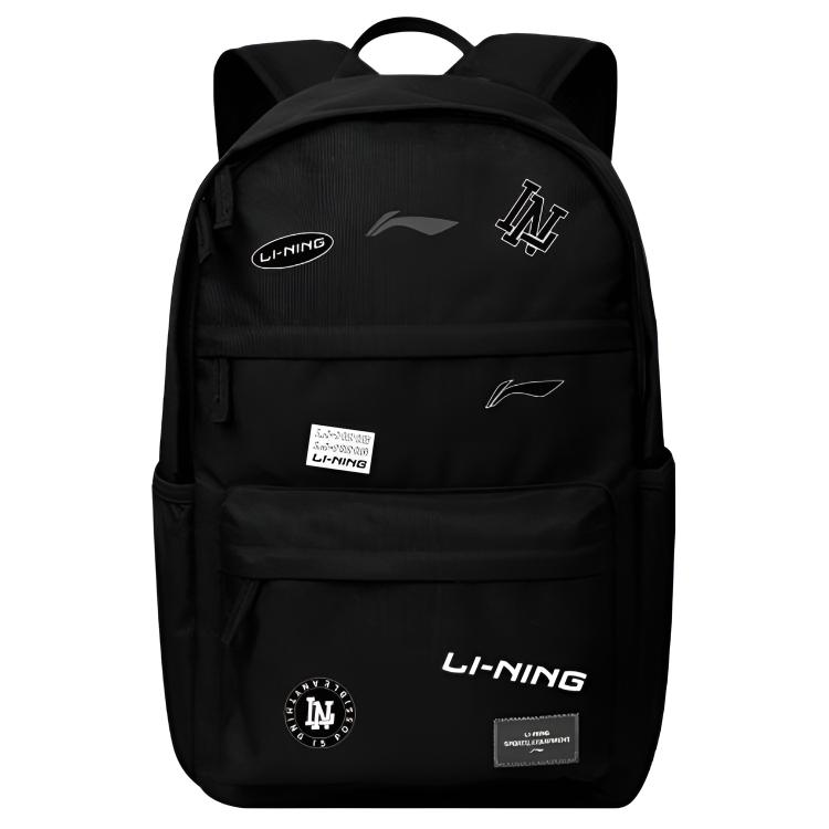 Полиэстеровый рюкзак Li Ning Обычный Унисекс Черный YBSV039-4A2