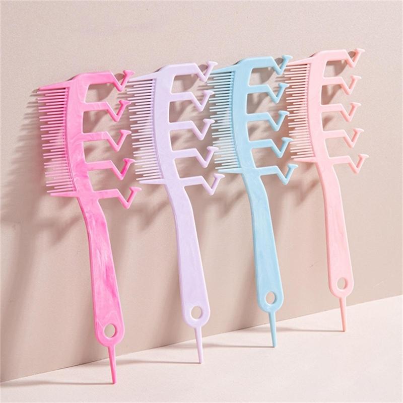 Hair Slit Comb Z Shape Wide Tooth Comb Hair Detangler Comb Teasing Comb Parting Comb Hair Fuzzy Comb Hair Styling Comb