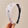 huaqianguhh Wide Edges Hair Hoop, Breathable Mesh Headband with Imitation Pearls Decor, Anti-Slip Hemming Face Shaping Accessory