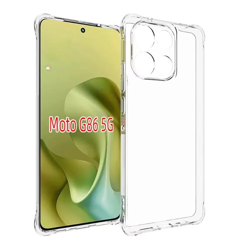 

For Moto G86 G96 G56 Bumper Airbag Soft Silicone Back Case For Motorola G84 G54 Transparent TPU Bumper Shockproof Phone Cover For MOTO G56 чистий