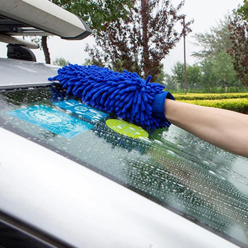 Car Washing Microfiber Glove Soft Chenille Cleaning Towel Drying Cloth Automobile Thick Wash Towel Clearner
