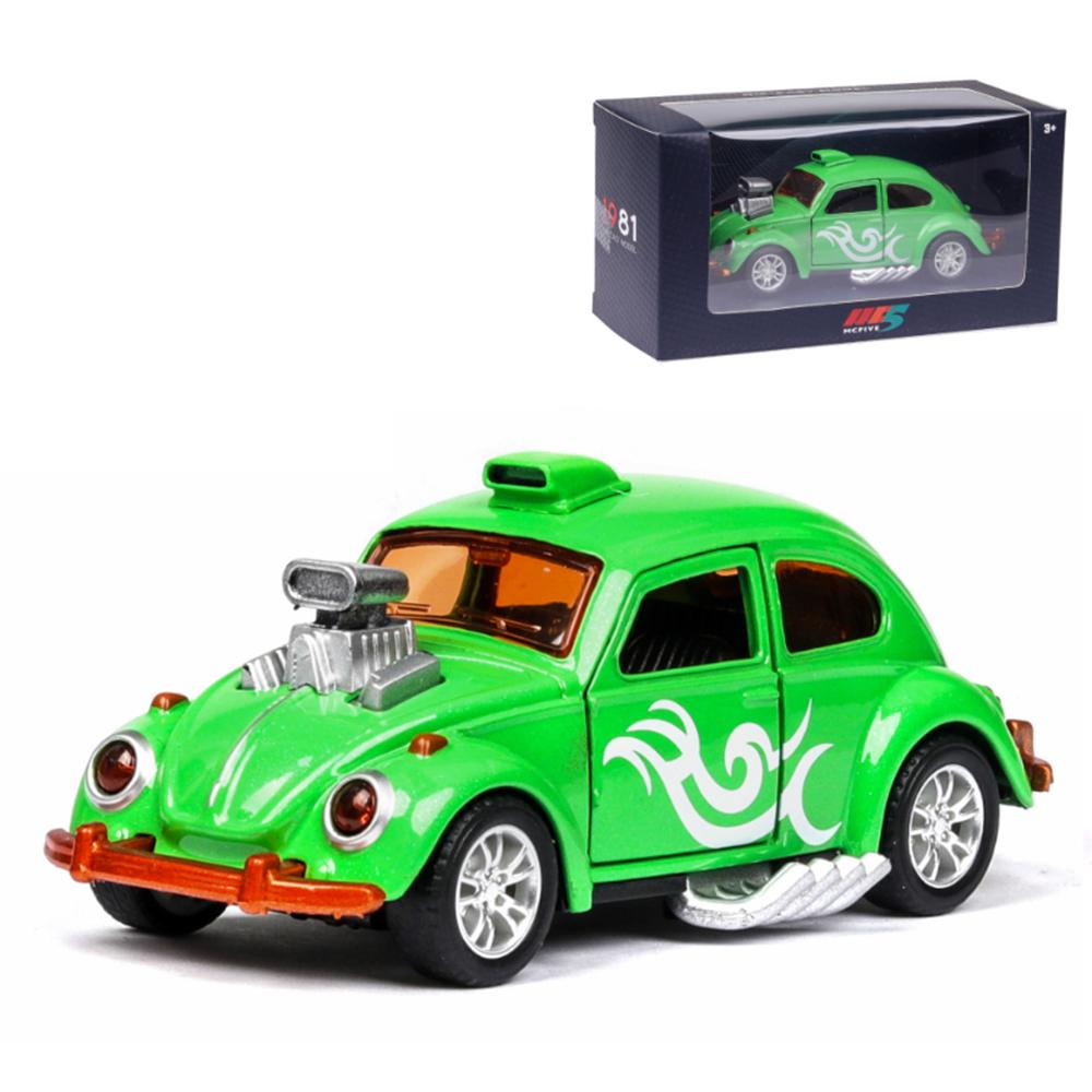 

Масштаб 1/36, литые под давлением игрушечные машинки, модифицированная классическая модель автомобиля Beetle, из сплава, коллекция игрушечных машинок, подарки 1/36-Size:12.5*5.3*4.5cm зелёный