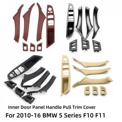 7PCS Inner Door Panel Handle Pull Trim Cover For BMW 5 Series 2010-2016 F10 F11
