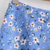 Za Summer New Women Clothes Western Style French Style Short Sling Print Top Holiday Style High Waist Skirt