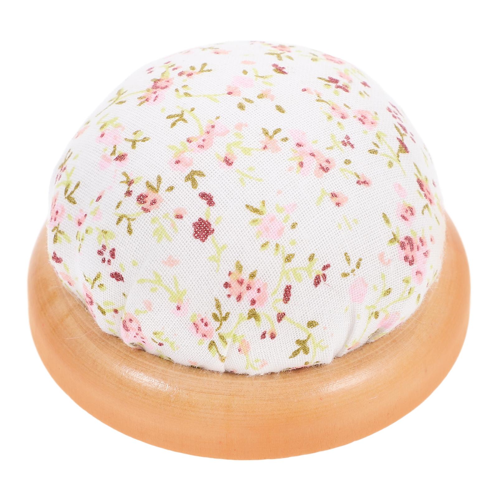 Sewing Pin Cushion Needle Keeper Cross Tool Storage ganizer Pincushion Wooden Base Embroidery Supplies Pins Pincushions 7.20X7.20X4.50CM