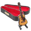 1 set Miniature Solid Basswood Guitar Model Instruments Kids Educational Toy Simulation Musical Plaything Figurines Home