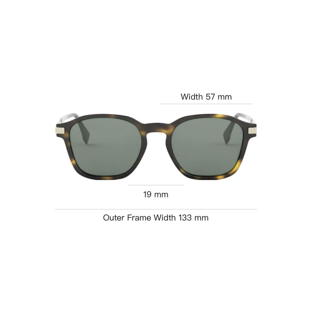 Fendi Original Design Acetate Metal Butterfly Sunglasses Men sunglasses Black FE40166I
