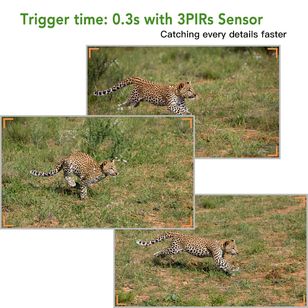 Trail Kamera Wi-fi BT Jagd Kamera 20MP 1080P 120 grad Winkel Outdoor Wasserdicht Infrarot