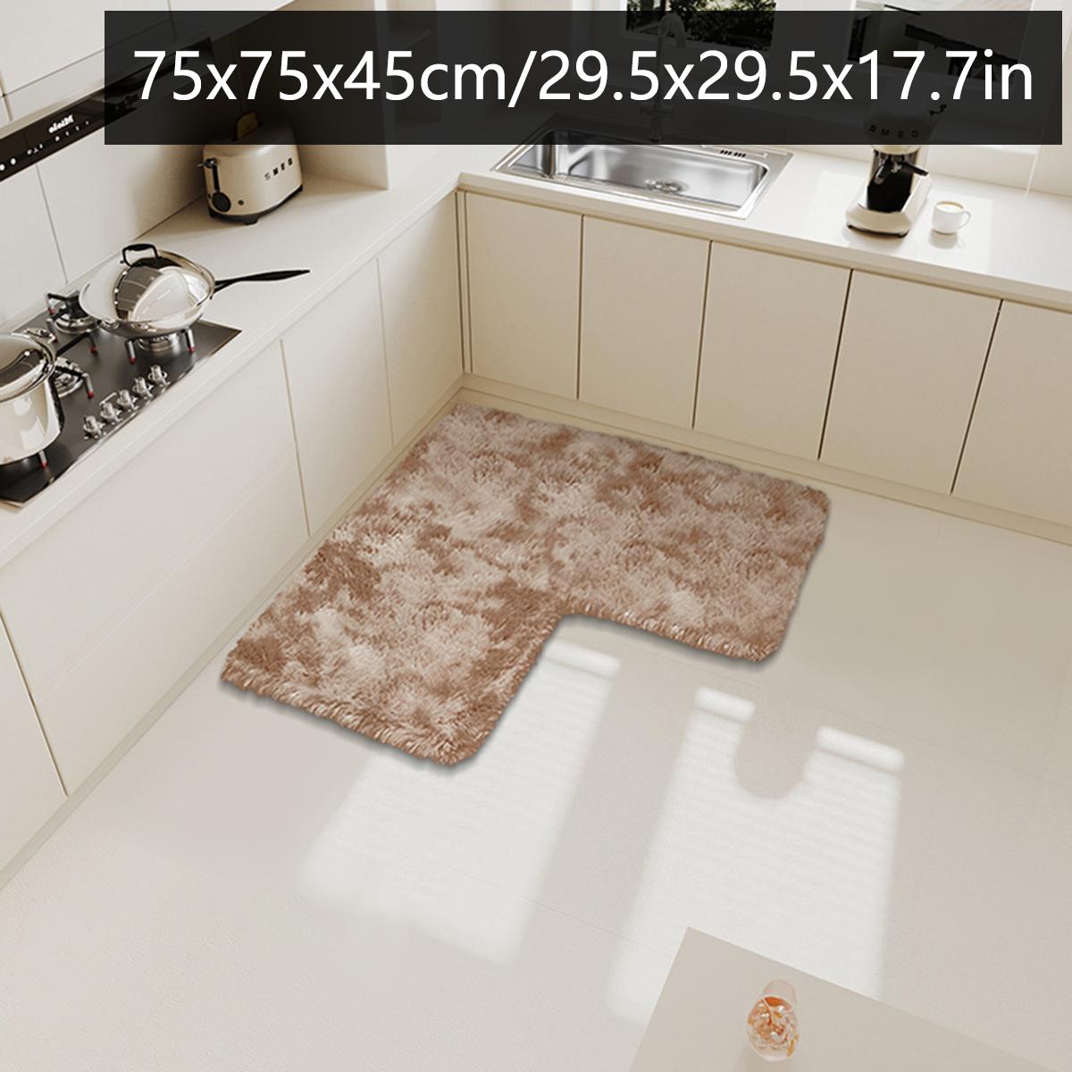 

Г-образный кухонный большой ковер длинный ворс шелковистый впитывающий гостиная спальня кофейный столик прикроватный коврик у двери коврик для ванной