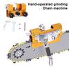 Chainsaw Sharpener Kit Hand-Cranked Chain Grinder Lightweight Design Chain Grinder Aluminum Alloy Sharpening Fixture